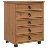 vidaXL Rolling Cabinet with Drawers CORONA Honey Brown