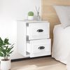 vidaXL Wall-mounted Bedside Cabinet High Gloss White 41.5x36x53cm