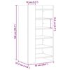 vidaXL Shoe Cabinet Smoked Oak 52x37.5x100 cm Engineered Wood