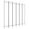 vidaXL 6-Panel Room Divider White 240x220 cm Fabric