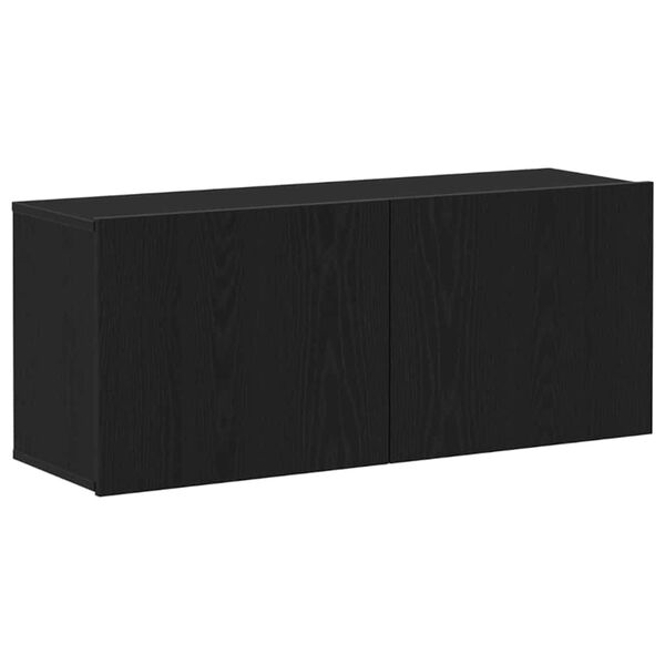 vidaXL TV Cabinet Set Black Oak 100 x 30 x 41 cm Engineered Wood