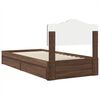 vidaXL Storage Bed with Drawer Brown Oak 90 x 190 cm Engineered Wood