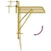 vidaXL Balcony Table Gold 60x40 cm Steel
