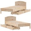 vidaXL Bed Frame without Mattress 100x200 cm Solid Wood Pine