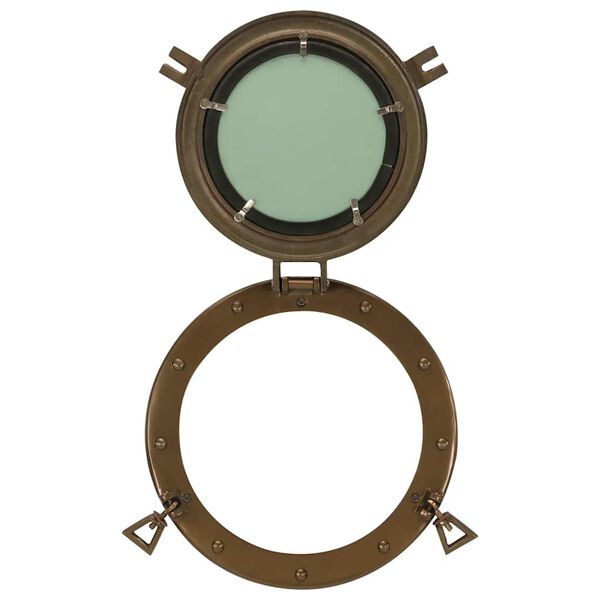 vidaXL Porthole Mirror Wall Hanging Ø30 cm Aluminium and Glass