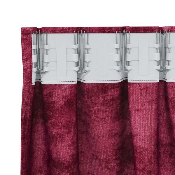 vidaXL Velvet Curtains 2 pcs Wine red 225 x 140 cm Velvet