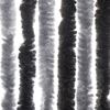 vidaXL Fly Curtain Grey and Black 100x230 cm Chenille