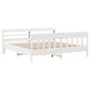 vidaXL Bed Frame without Mattress White 180x200 cm Super King Solid Wood Pine