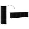 vidaXL 5 Piece TV Cabinet Set Black Engineered Wood