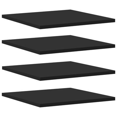 vidaXL Bookshelf Boards 4 pcs Black 40x40x1.5 cm Engineered Wood
