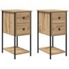 vidaXL Bedside Cabinet 2 pcs Artisan oak 32 x 42 x 70 cm