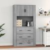 vidaXL Highboard Grey Sonoma Engineered Wood