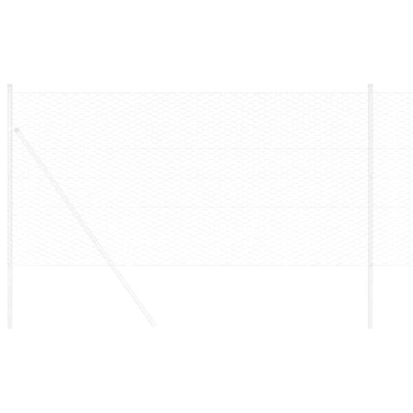 vidaXL Hexagon Fence Silver 1.2 x 50 m Galvanised steel