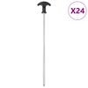 vidaXL Tent Pegs 24 pcs 30 cm &Oslash;7 mm Galvanised Steel