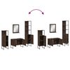 vidaXL 4 Piece Bathroom Cabinet Set Brown Oak Engineered Wood