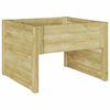 vidaXL Lawn Mower Garage Brown 79 x 73 x 56 cm Impregnated pine wood