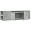 vidaXL TV Wall Cabinet with LED Lights Concrete Grey 135x31x39.5 cm