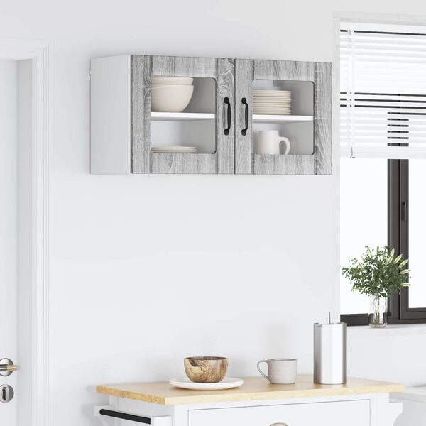 vidaXL Kitchen Cabinet 2 pcs Grey Sonoma 40 x 31 x 40 cm