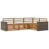 vidaXL Outdoor Sofa Set 4 pcs Natural Solid Acacia Wood