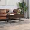 vidaXL Coffee Table Brown Oak 100x50x45 cm Engineered Wood and Metal