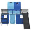 vidaXL Kids'Loft Bed Frame Black and Blue 74.5 x 190 cm Metal