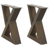 vidaXL Coffee Table Legs 2 pcs Natural Steel 30x(30-31.3) cm Steel
