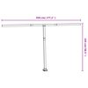 vidaXL Awning Post Set White 450x245 cm Iron