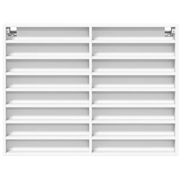 vidaXL Vitrine Cabinet White 100x8.5x75 cm Engineered Wood