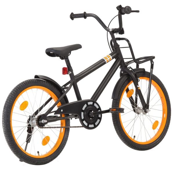 vidaXL Kids Bike with Front Carrier 20 inch Black and Orange