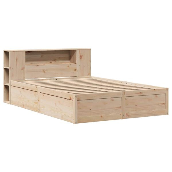 vidaXL Bed Frame without Mattress 140x200 cm Solid Wood Pine