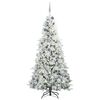 vidaXL Artificial Hinged Christmas Tree White 240 cm PE and PVC