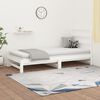 vidaXL Pull-out Day Bed without Mattress White 2x(90x200) cm