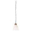 vidaXL Industrial Hanging Lamp White Iron & Solid Wood 35 cm E27