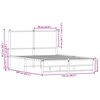 vidaXL Metal Bed Frame without Mattress Smoked Oak 120x200 cm