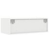 vidaXL TV Cabinet with LED Lights White 75x35.5x25 cm