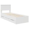 vidaXL Bed Frame with Drawer White 75 x 190 cm Engineer Wood