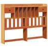 vidaXL Bookcase Bed without Mattress Wax Brown 140x190 cm Solid Wood Pine