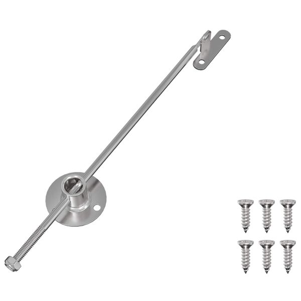 vidaXL Pull Rod Hinge 439 pcs Silver Iron