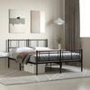 vidaXL Metal Bed Frame without Mattress with Footboard Black 120x190cm
