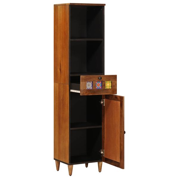 vidaXL Bathroom Cabinet with Drawer with Shelf Walnut 38 x 33 x 160 cm