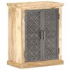 vidaXL Sideboard | Natural and Black | Solid mango wood, powder-coated steel