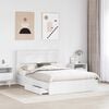 vidaXL Storage Bed with Headboard White 140 x 190 cm Engineered Wood