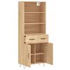 vidaXL Highboard Sonoma Oak 69.5x34x180 cm Engineered Wood