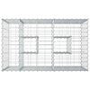 vidaXL Gabion Raised Bed Silver 100 x 60 x 55 cm Galvanised Steel