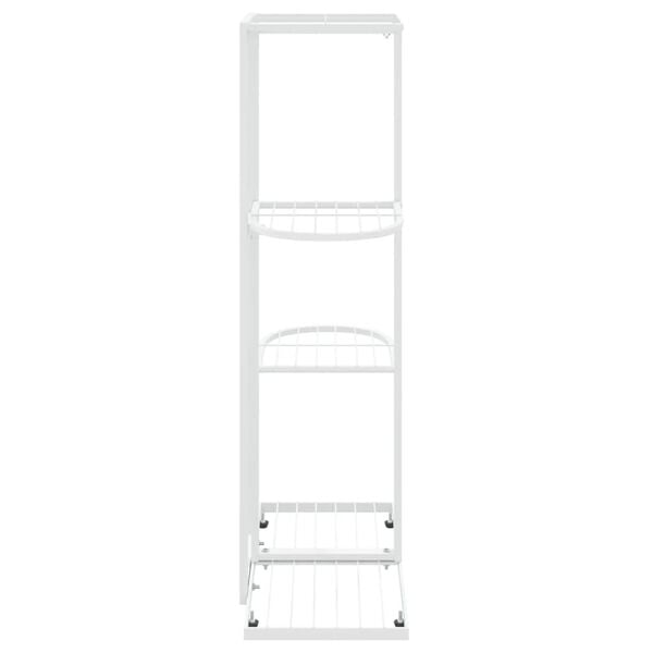 vidaXL 4-Floor Flower Stand 43x22x76 cm White Metal