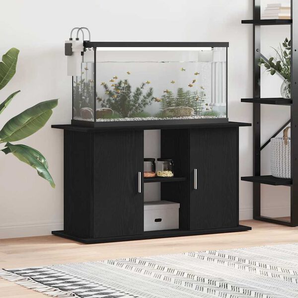 vidaXL Aquarium Stand Black Oak 101x41x58 cm Engineered Wood