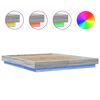 vidaXL Bed Frame with LED Lights without Mattress Grey Sonoma 150x200cm