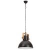 vidaXL Industrial Hanging Lamp 25 W Black Round 40 cm E27