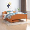 vidaXL Bed Frame without Mattress Honey Brown Solid Wood 140x200 cm (322039+321987)