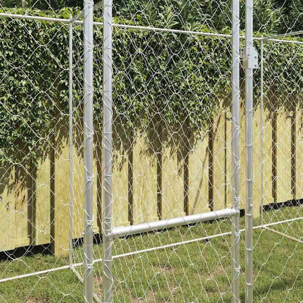 vidaXL Dog Cage Silver 800 x 200 x 200 cm Galvanised Steel